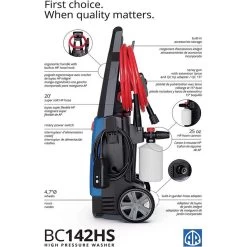 AR Blue Clean OEM Branded 1700 Psi Electric 1.7 Gpm Pressure Washer -Gardens and Horticulture de47408d c749 4aa5 9461 fd317e728dfb