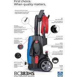 AR Blue Clean BC383HSS OEM Branded 2150 Psi Electric 1.6 Gpm Pressure Washer -Gardens and Horticulture e3941998 49b5 4fb9 b23c a14720e1a253