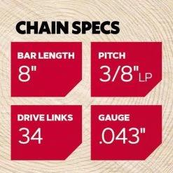 Oregon AdvanceCut R34 8 In. Chainsaw Chain 34 Links -Gardens and Horticulture eefcd1c0 4024 47b2 b691 6ef6fe051a2c