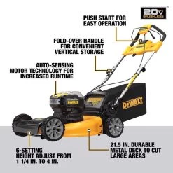 DeWalt 20V MAX DCMWSP244U2 21 In. 20 V Battery Self-Propelled Lawn Mower Kit (Battery & Charger) -Gardens and Horticulture f09d0af7 a008 4493 b631 5597c5089a13