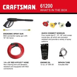 Craftsman CMXGWFN061200 CRX 3200 Psi Gas 2.4 Gpm Pressure Washer -Gardens and Horticulture f108b1b8 6a86 41b6 9db9 e8f28b4dac5c