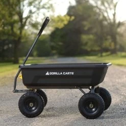 Gorilla Carts Poly Dump Cart 600 Lb. Cap. -Gardens and Horticulture f77efca7 8cc9 45d9 b51a aa7cda3786c3