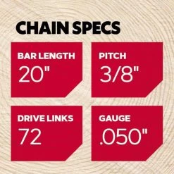 Oregon PowerCut E72 20 In. Chainsaw Chain 72 Links -Gardens and Horticulture f783bd15 cc47 432f a7e7 d0ca3dcb3ea1