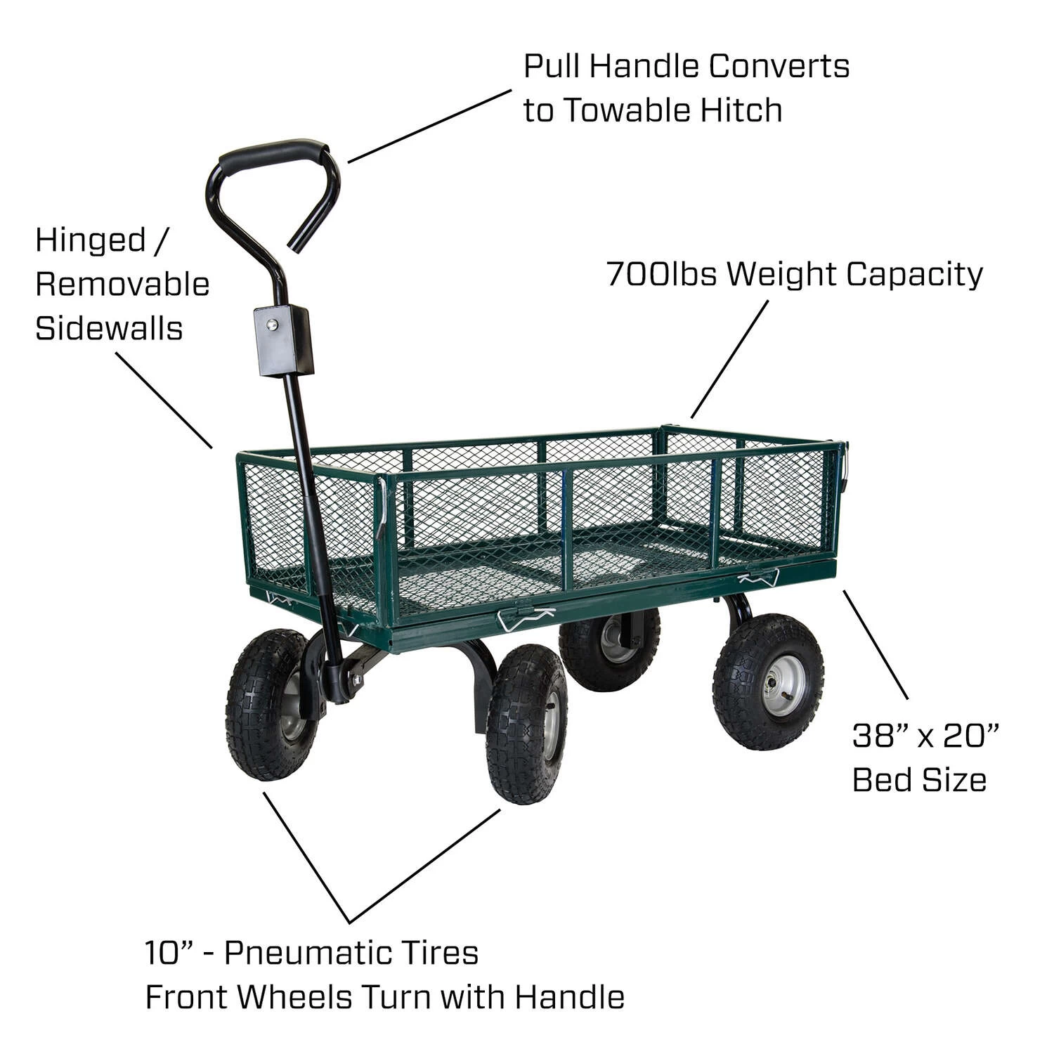 Garden Star Steel Garden Cart 700 Lb. Cap. 2 Garden Star Steel Garden Cart 700 Lb. Cap. - Image 2